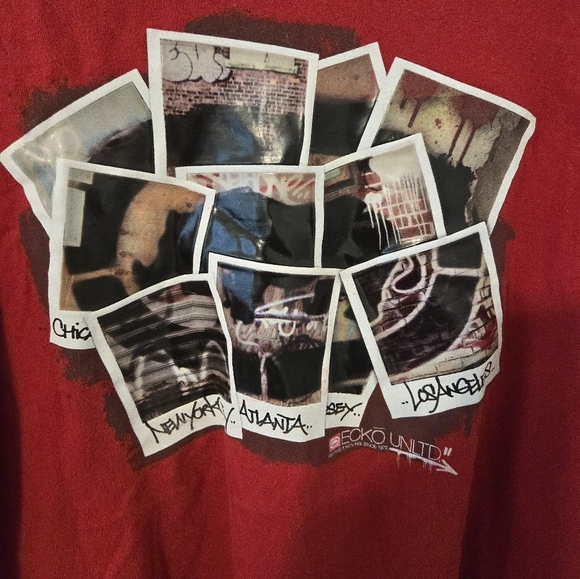 Vintage Ecko Unltd graphic t shirt Mens Size 3XL XXXL urban themed New York Atl - Picture 2 of 8